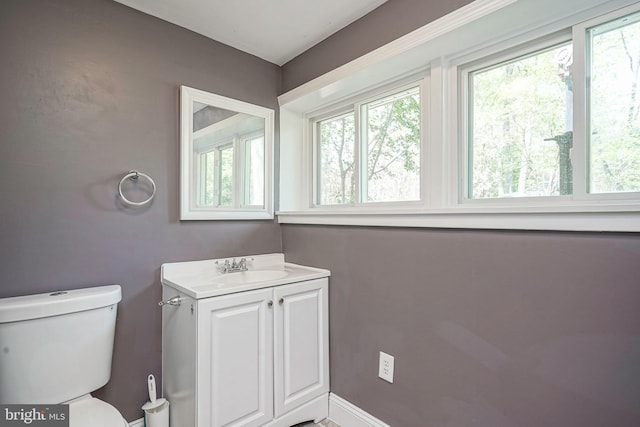 11 Lippincott Ave, Voorhees, NJ 08043 - bathroom featuring vanity, plenty of natural light, and toilet
