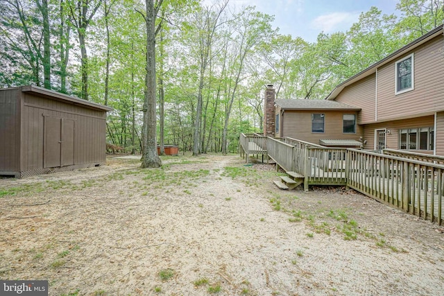 11 Lippincott Ave, Voorhees, NJ 08043 - view of yard with a shed, an outbuilding, and a deck