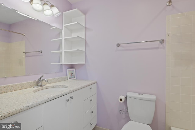 1602 Blacksmith Ln, Herndon, VA 20170 - bathroom featuring vanity, toilet, and a shower