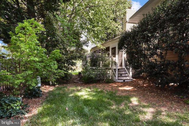 1602 Blacksmith Ln, Herndon, VA 20170 - view of yard with a wooden deck