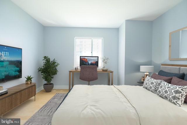 bedroom with baseboards