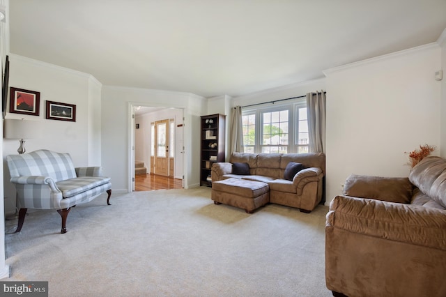 5433 Lomax Way, Woodbridge, VA 22193 - carpeted living room with ornamental molding
