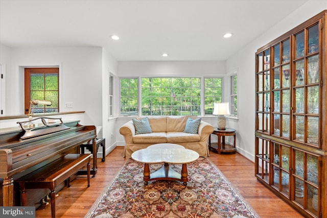4812 Maury Ln, Alexandria, VA 22304 - living room with recessed lighting, baseboards, and wood finished floors