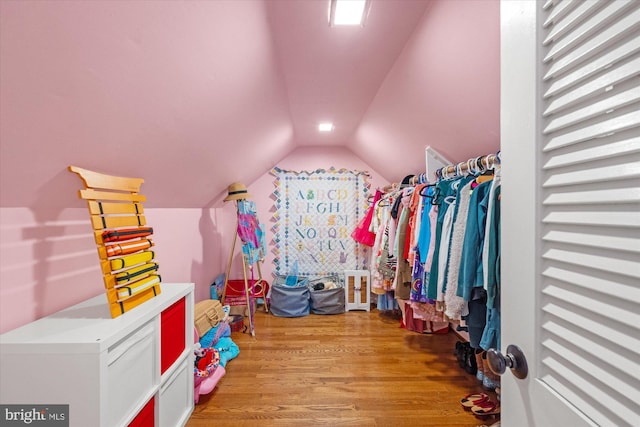 4812 Maury Ln, Alexandria, VA 22304 - spacious closet featuring light wood finished floors and vaulted ceiling