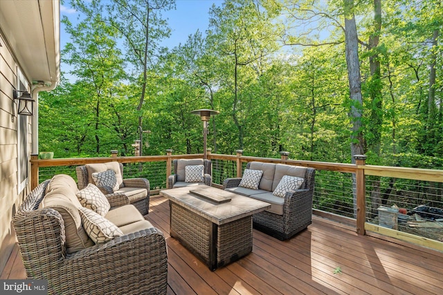 4812 Maury Ln, Alexandria, VA 22304 - wooden terrace with an outdoor living space