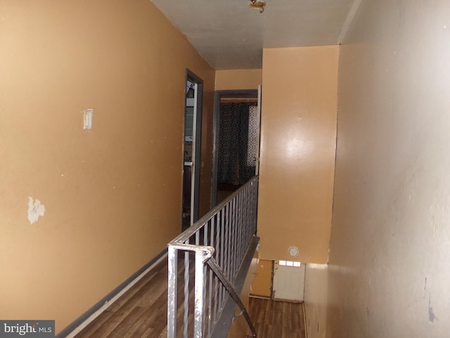 1933 N Palethorp St, Philadelphia, PA 19122 - stairway with baseboards and wood finished floors