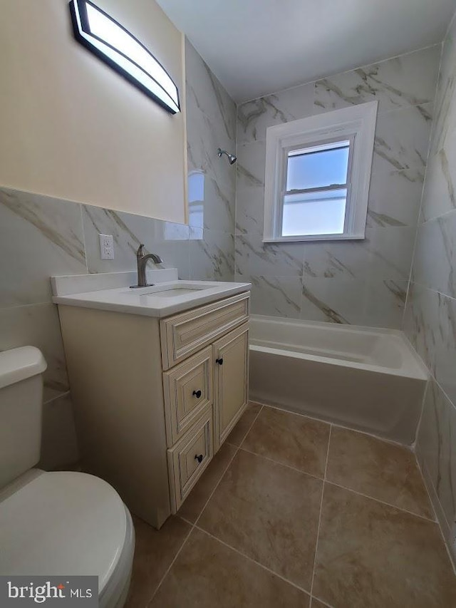 22 Maricopa Trl, Browns Mills, NJ 08015 - full bath featuring tile walls, vanity, toilet, and tub / shower combination