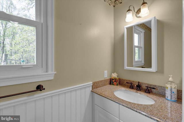 bathroom featuring vanity