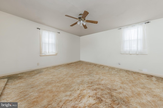 161 E Ave, Woodstown, NJ 08098 - spare room featuring ceiling fan, vaulted ceiling, carpet floors, and baseboards