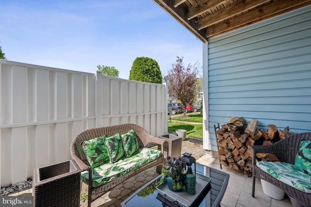view of patio with fence