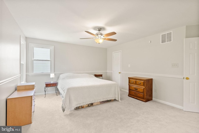20665 Shoal Pl, Sterling, VA 20165 - bedroom featuring light carpet and ceiling fan