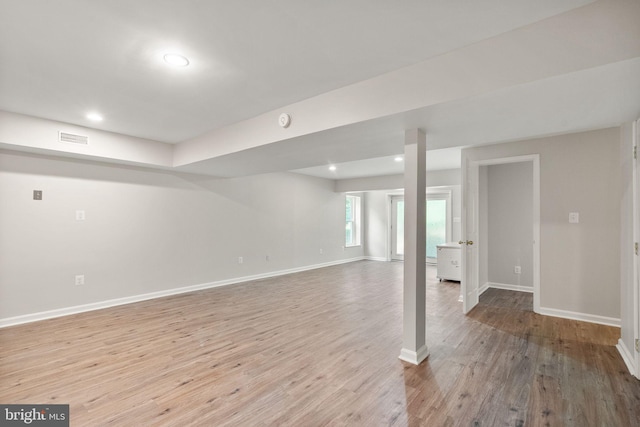 20665 Shoal Pl, Sterling, VA 20165 - basement with wood finished floors and recessed lighting