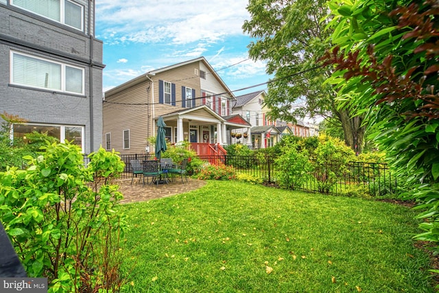 view of yard with a patio area