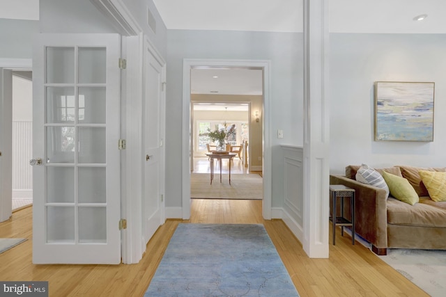 interior space featuring light wood finished floors