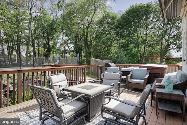 145 Palmer, Ewing, NJ 08618 - wooden terrace with a fenced backyard