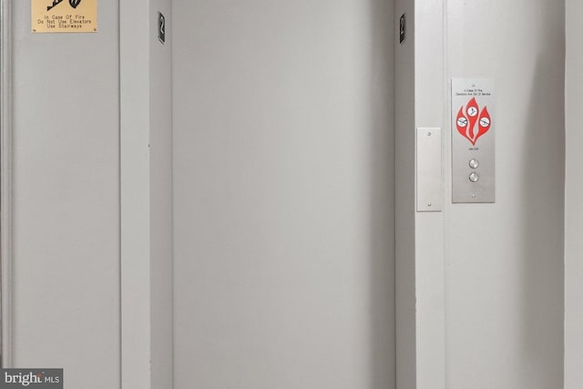 interior details with elevator