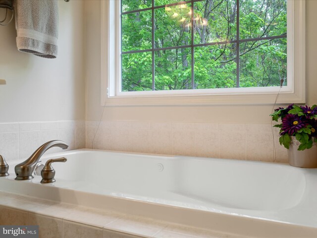 full bathroom with a bath