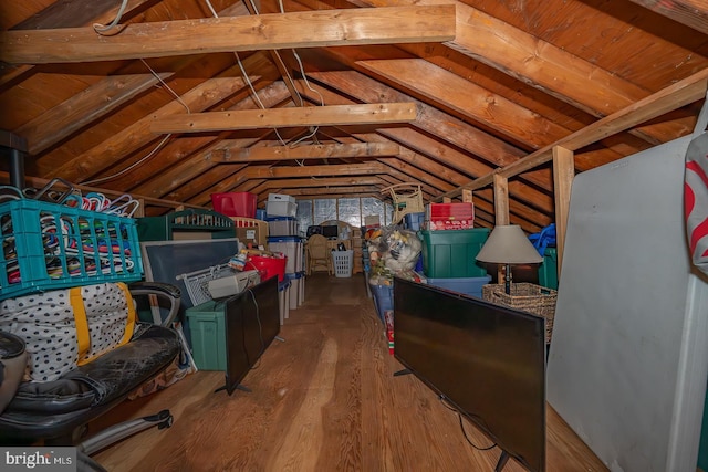 view of attic