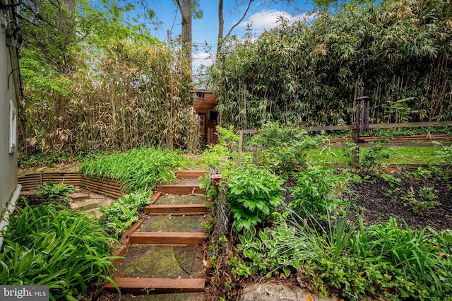 219 Gateswood Rd, Lutherville Timonium, MD 21093 - view of yard featuring a garden and fence