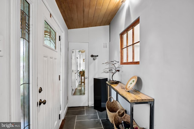 219 Gateswood Rd, Lutherville Timonium, MD 21093 - entrance foyer with wood ceiling