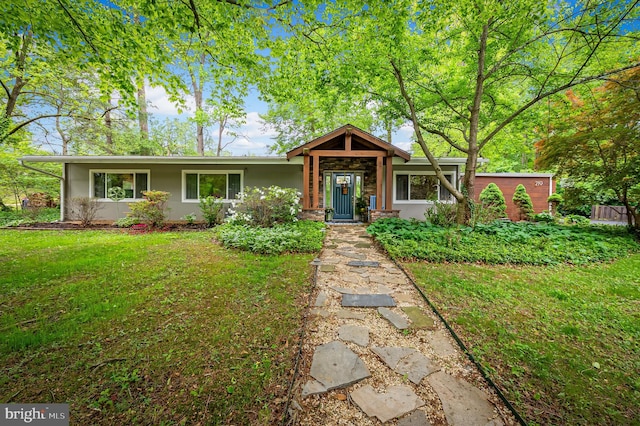219 Gateswood Rd, Lutherville Timonium, MD 21093 - single story home featuring stucco siding and a front yard