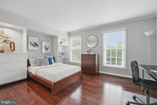 1253 Rowland Dr, Herndon, VA 20170 - bedroom with wood-type flooring, baseboards, and crown molding