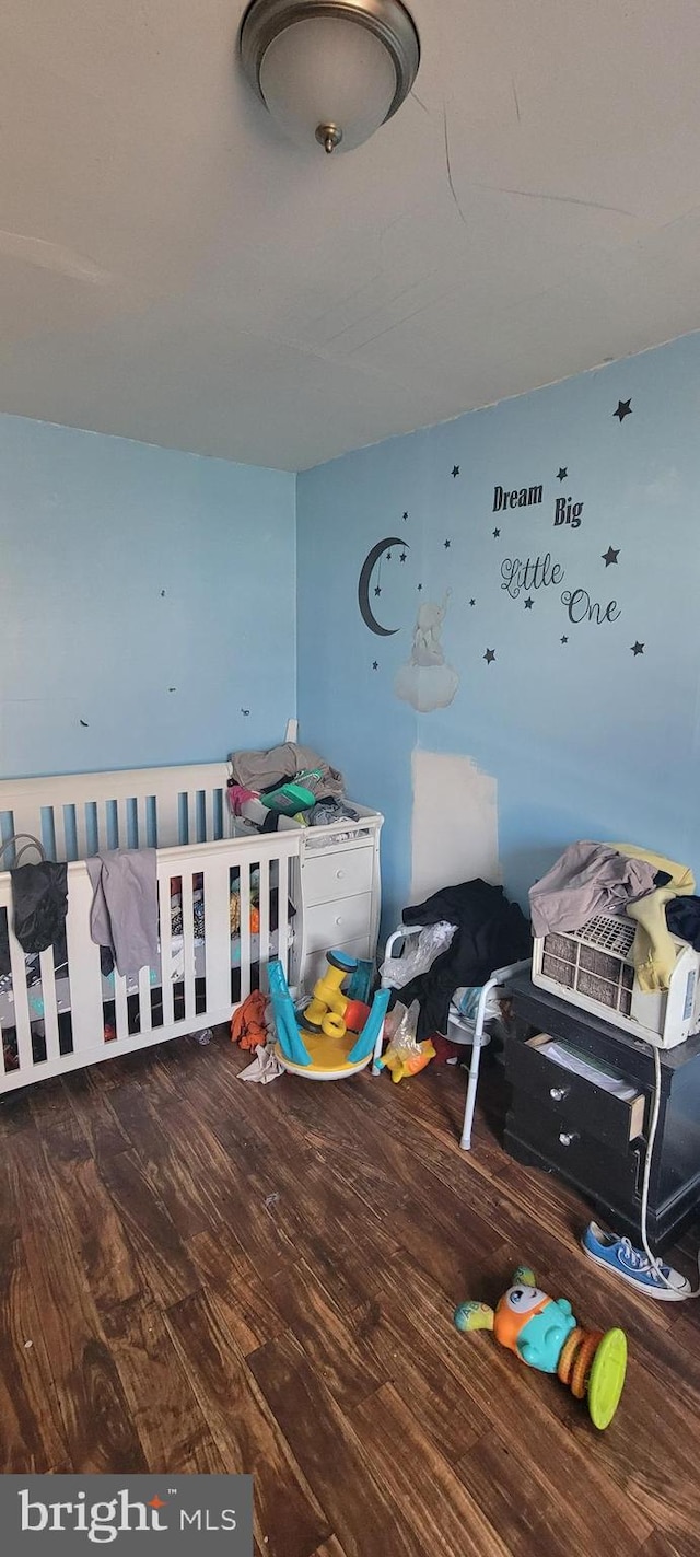 playroom with wood finished floors