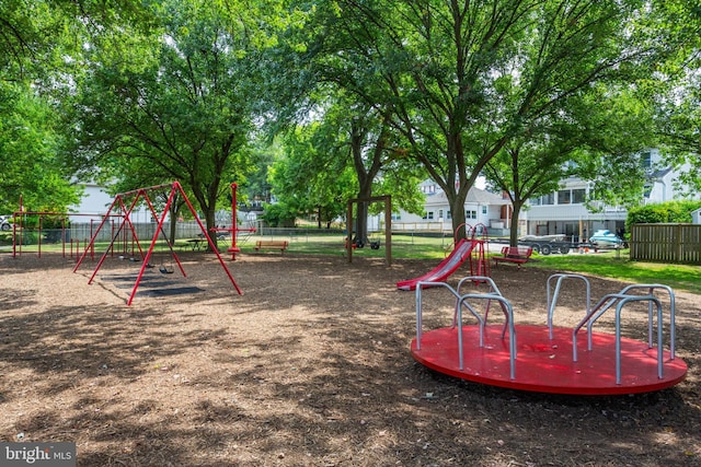 community playground featuring fence