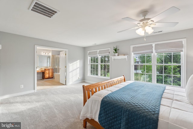 6 Crawford Ln, Stafford, VA 22556 - bedroom featuring visible vents, carpet flooring, baseboards, and a ceiling fan