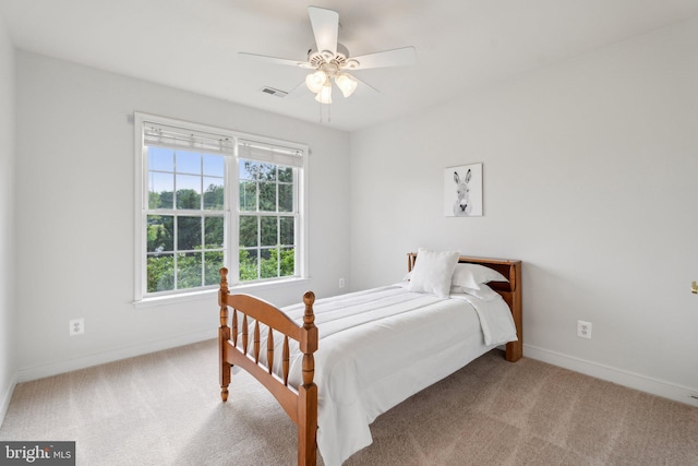 6 Crawford Ln, Stafford, VA 22556 - carpeted bedroom featuring baseboards, visible vents, and ceiling fan