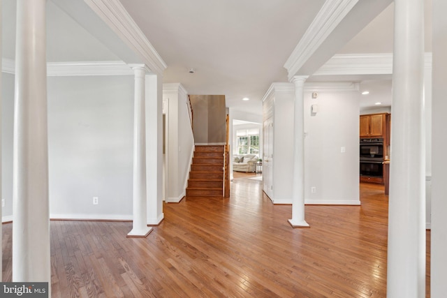 6 Crawford Ln, Stafford, VA 22556 - entrance foyer with crown molding, baseboards, and light wood-style floors