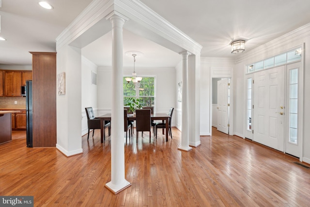 6 Crawford Ln, Stafford, VA 22556 - entrance foyer with light wood-style floors, baseboards, and visible vents