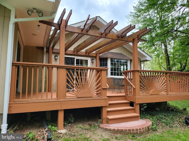 view of wooden terrace