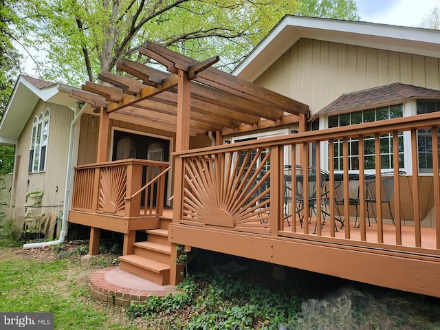 view of wooden terrace