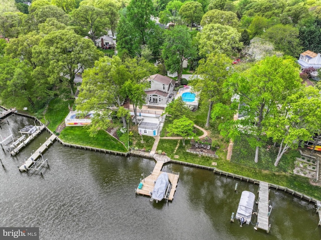 611 Cypress Rd, Severna Park, MD 21146 - drone / aerial view with a water view