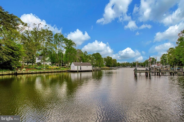 611 Cypress Rd, Severna Park, MD 21146 - water view with a boat dock