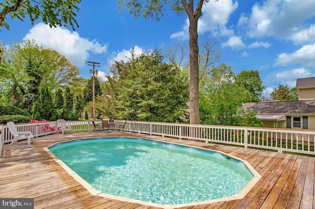 611 Cypress Rd, Severna Park, MD 21146 - view of swimming pool with a deck and outdoor dining space