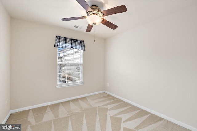 1201 Preserve Ln, Fredericksburg, VA 22401 - spare room with visible vents, baseboards, and light carpet