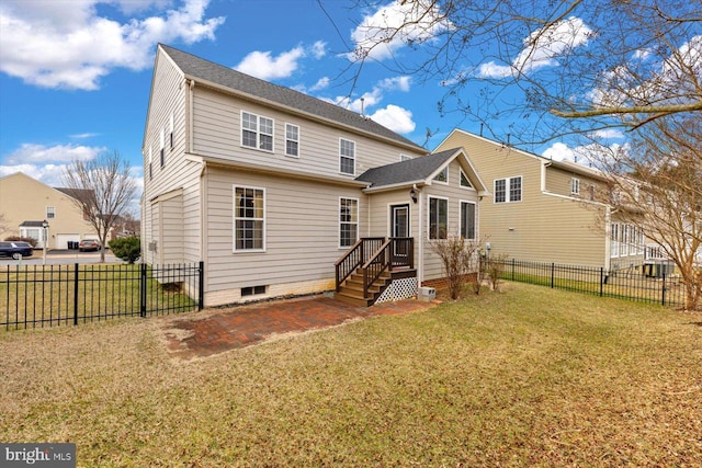 1201 Preserve Ln, Fredericksburg, VA 22401 - back of house with a lawn and a fenced backyard