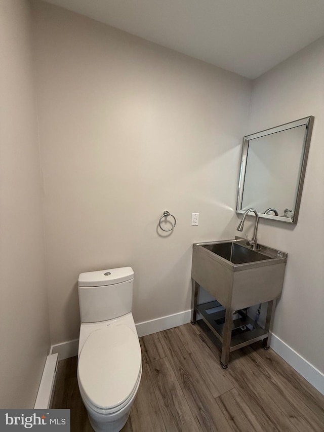 159 Rudloff Ln, Mohnton, PA 19540 - bathroom featuring wood finished floors, baseboards, and toilet