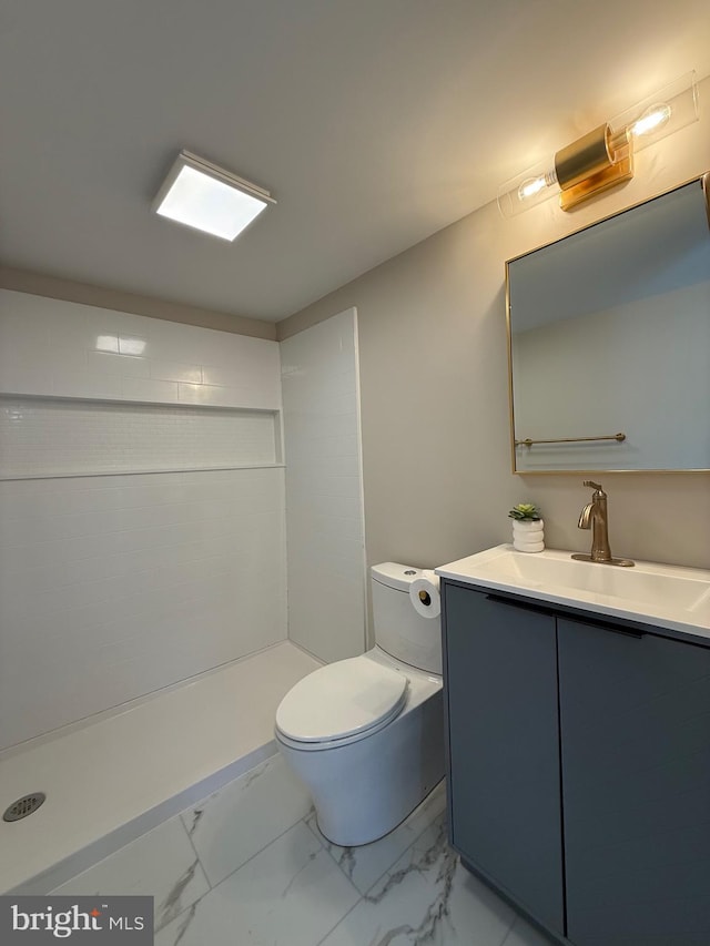 159 Rudloff Ln, Mohnton, PA 19540 - full bathroom with toilet, marble finish floors, a shower, and vanity