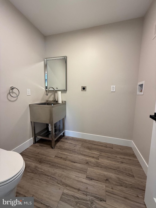 159 Rudloff Ln, Mohnton, PA 19540 - bathroom with wood finished floors, baseboards, and toilet