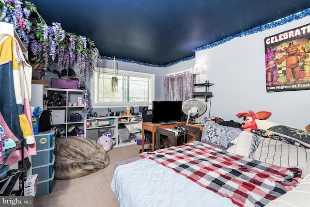 view of carpeted bedroom