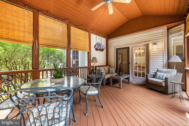 9 Selsed Garth, Lutherville Timonium, MD 21093 - sunroom / solarium with ceiling fan and outdoor dining space