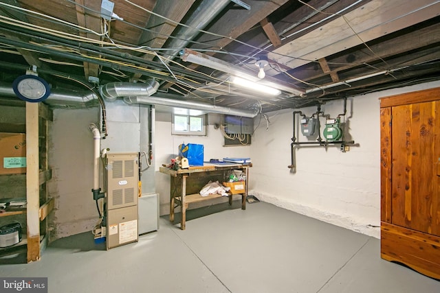 1104 High St, Haddon Heights, NJ 08035 - below grade area featuring gas meter and heating unit