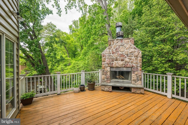 6732 Baron Rd, Mclean, VA 22101 - deck with an outdoor stone fireplace