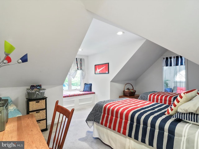 11 Spearpoint Ln, Hedgesville, WV 25427 - carpeted bedroom featuring recessed lighting and vaulted ceiling