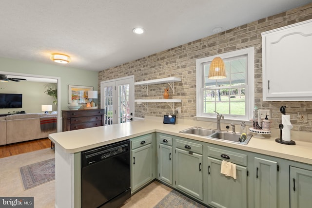 260 High Banks Rd, Stephenson, VA 22656 - kitchen with plenty of natural light, a peninsula, dishwasher, and a sink