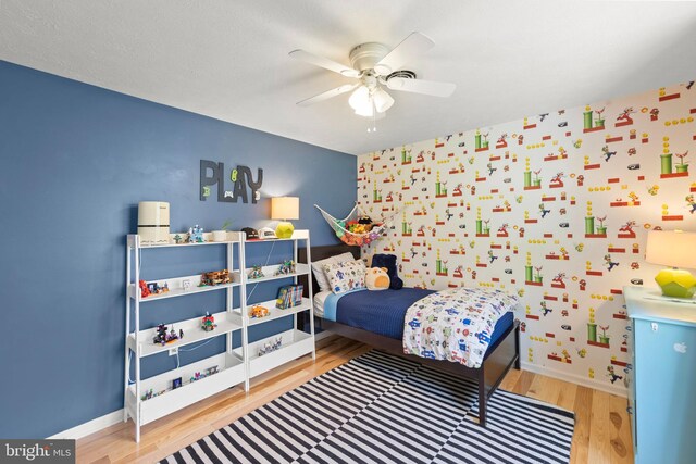 260 High Banks Rd, Stephenson, VA 22656 - bedroom featuring baseboards, wood finished floors, and ceiling fan