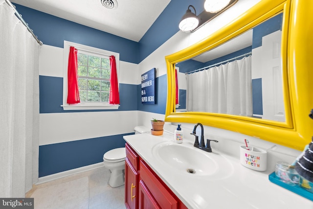 260 High Banks Rd, Stephenson, VA 22656 - full bathroom with toilet, curtained shower, visible vents, and vanity